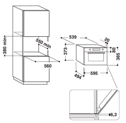 Встраиваемая микроволновая печь Hotpoint-Ariston MD 664 BL купить с доставкой по Москве и Московской области в интернет-магазине ТехноВегас