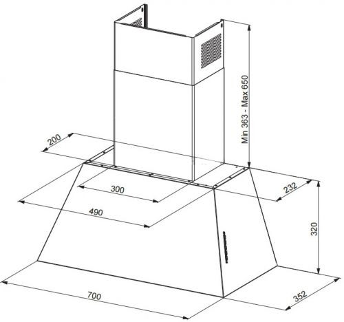 Вытяжка FABER 110.0456.129 FABER CHLOE EV8P OM A70 купить с доставкой по Москве и Московской области в интернет-магазине ТехноВегас