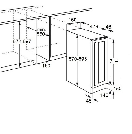 Встраиваемый винный шкаф Maunfeld MBWC-20S7 купить с доставкой по Москве и Московской области в интернет-магазине ТехноВегас