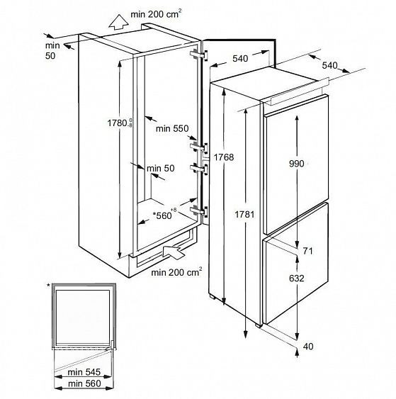 Холодильник LEX RBI 240.21 NF купить с доставкой по Москве и Московской области в интернет-магазине ТехноВегас