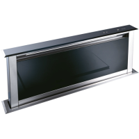 Встраиваемая вытяжка в стол BEST STRIP Нерж. сталь+черное стекло 07758000A