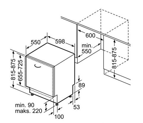 Посудомоечная машина встраиваемая полноразмерная BOSCH smv 40d90 купить с доставкой по Москве и Московской области в интернет-магазине ТехноВегас