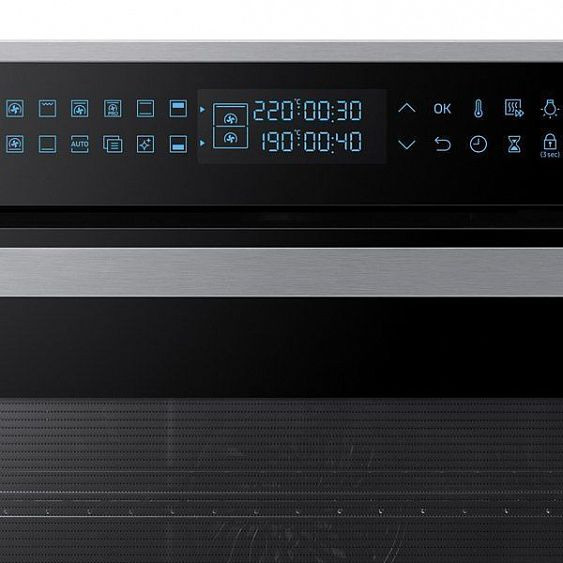 Духовой шкаф Samsung Dual Cook Flex NV75N7646RS нержавеющая сталь купить с доставкой по Москве и Московской области в интернет-магазине ТехноВегас