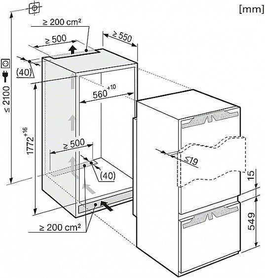 Встраиваемый холодильник Miele KF 37673 iD купить с доставкой по Москве и Московской области в интернет-магазине ТехноВегас