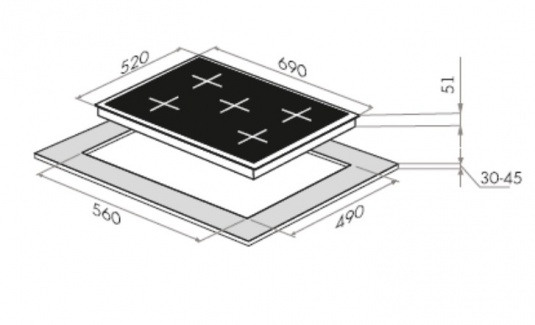 Варочная панель Maunfeld MGHE 75 78 W купить с доставкой по Москве и Московской области в интернет-магазине ТехноВегас