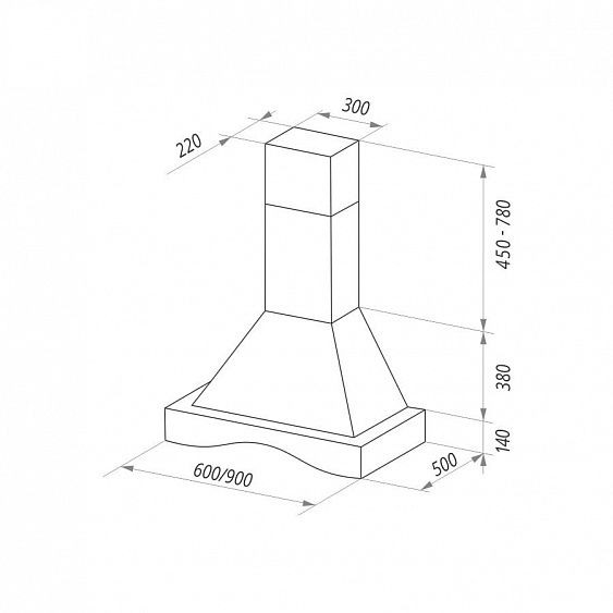Вытяжка MAUNFELD GRETTA NOVAS 60 (C) бежевый/неокрашенная деревянная (клён) о купить с доставкой по Москве и Московской области в интернет-магазине ТехноВегас