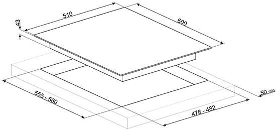 Варочная поверхность газовая SMEG PX164L купить с доставкой по Москве и Московской области в интернет-магазине ТехноВегас