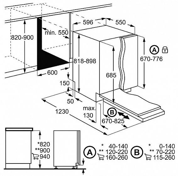 Посудомоечная машина AEG  f 55610 vi1p