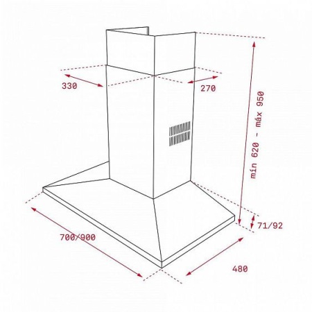 Вытяжка TEKA TIKAL DSS 985 INOX(40437010) купить с доставкой по Москве и Московской области в интернет-магазине ТехноВегас