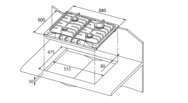 Поверхность KUPPERSBERG fv 6 tgrz ant silver купить с доставкой по Москве и Московской области в интернет-магазине ТехноВегас