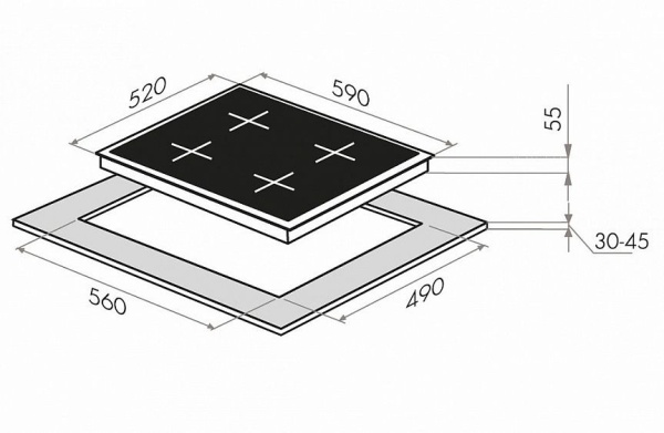Варочная панель MAUNFELD EVI.594.FL2(S)-BK купить с доставкой по Москве и Московской области в интернет-магазине ТехноВегас