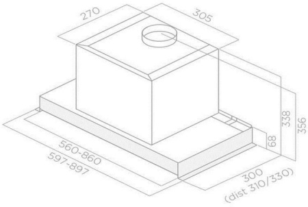 Вытяжка Elica GLASS OUT IX/A/60 купить с доставкой по Москве и Московской области в интернет-магазине ТехноВегас