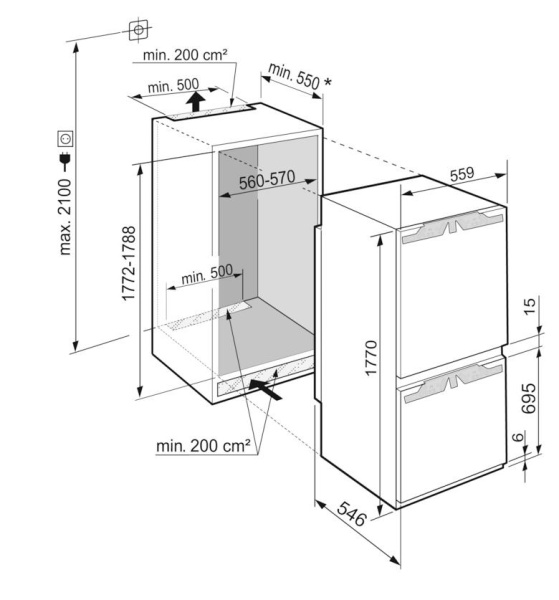 Встраиваемый холодильник Liebherr ICBNe 5123