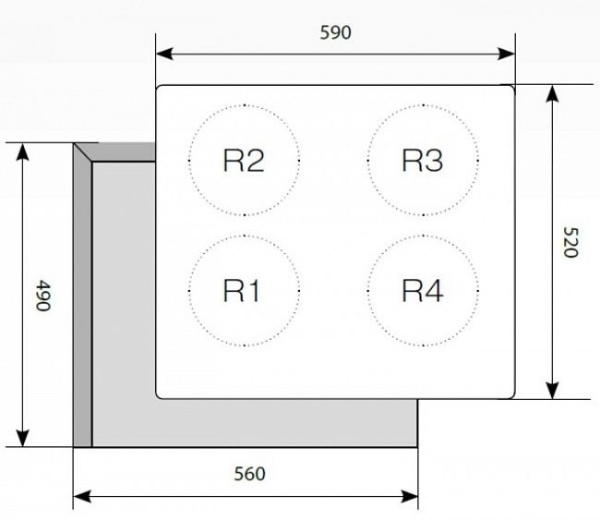 Варочная панель LEX EVI 640-1 WH
