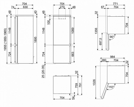 Холодильник SMEG FA8005LAO купить с доставкой по Москве и Московской области в интернет-магазине ТехноВегас
