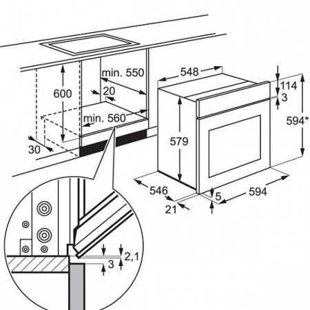 Духовой шкаф ELECTROLUX eob 3450 aax купить с доставкой по Москве и Московской области в интернет-магазине ТехноВегас