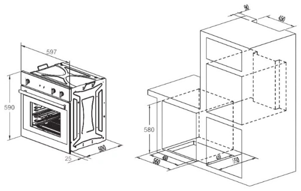 Встраиваемый электрический духовой шкаф Zigmund & Shtain EN 130.922 X купить с доставкой по Москве и Московской области в интернет-магазине ТехноВегас