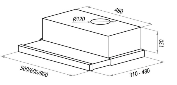 Встраиваемая вытяжка MAUNFELD vsh 60 inox купить с доставкой по Москве и Московской области в интернет-магазине ТехноВегас