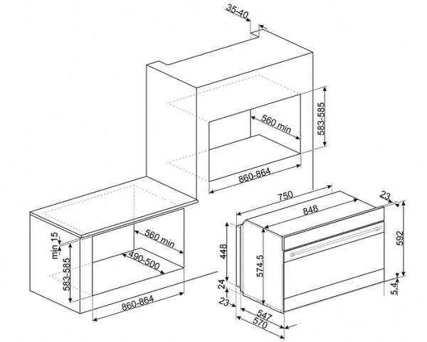 Электрический духовой шкаф SMEG SFP 9395 X купить с доставкой по Москве и Московской области в интернет-магазине ТехноВегас