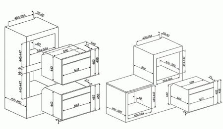 Компактный духовой шкаф Smeg SF4390VCX1 купить с доставкой по Москве и Московской области в интернет-магазине ТехноВегас