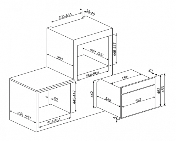 Компактный духовой шкаф Smeg SF4604MCNR купить с доставкой по Москве и Московской области в интернет-магазине ТехноВегас