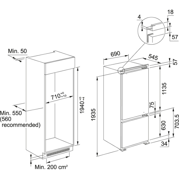 Холодильник FRANKE FCB 400 V NE E купить с доставкой по Москве и Московской области в интернет-магазине ТехноВегас