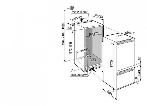 Холодильник LIEBHERR icbp 3256-20 001 RU купить с доставкой по Москве и Московской области в интернет-магазине ТехноВегас
