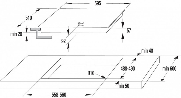 Электрическая поверхность GORENJE Infinity IC6INI черный купить с доставкой по Москве и Московской области в интернет-магазине ТехноВегас