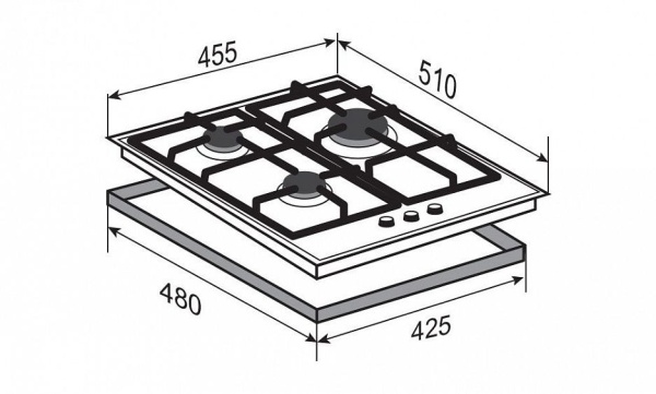Варочная поверхность ZIGMUND & SHTAIN M 23.4 W купить с доставкой по Москве и Московской области в интернет-магазине ТехноВегас