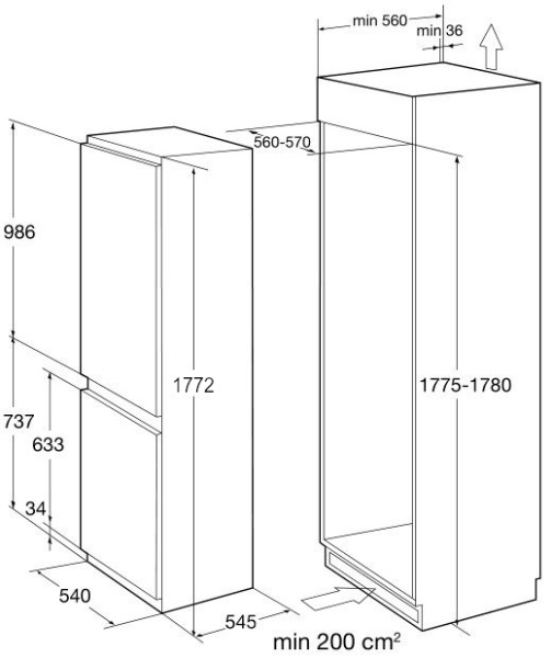 Холодильник KORTING KSI 17877 CFLZ купить с доставкой по Москве и Московской области в интернет-магазине ТехноВегас