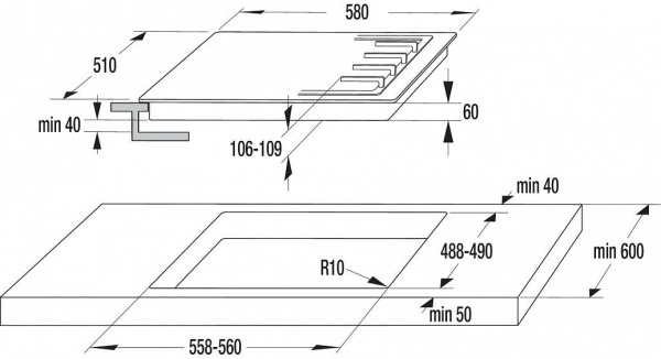 Поверхность GORENJE g 6n50 rw купить с доставкой по Москве и Московской области в интернет-магазине ТехноВегас