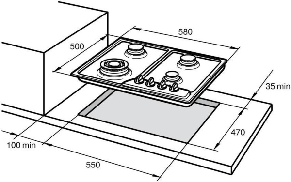 Газовая поверхность DELONGHI ANTS 46 ASV GU купить с доставкой по Москве и Московской области в интернет-магазине ТехноВегас