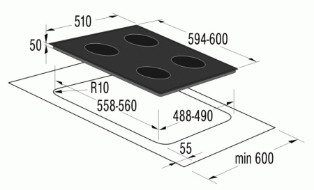 Поверхность GORENJE ecs 620 bc купить с доставкой по Москве и Московской области в интернет-магазине ТехноВегас