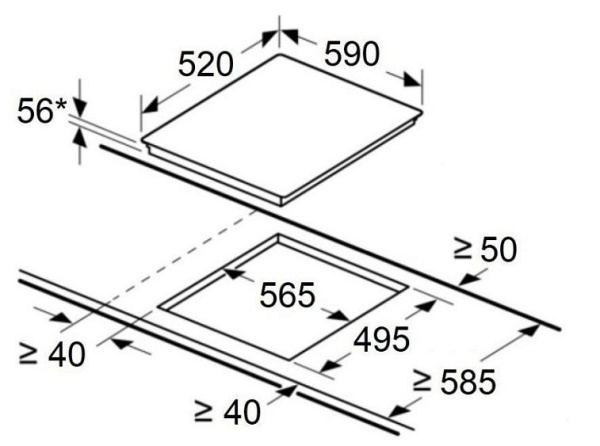 Встраиваемая индукционная варочная панель Maunfeld CVI594SF2LGR