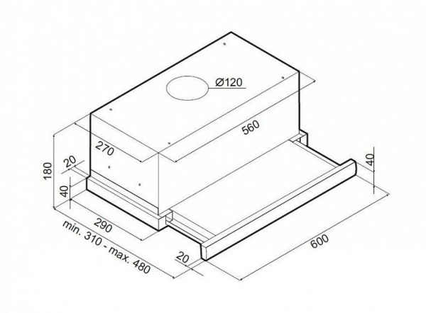 Вытяжка MAUNFELD VS Slide 60 белый купить с доставкой по Москве и Московской области в интернет-магазине ТехноВегас