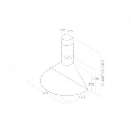 Вытяжка ELICA TONDA IX F/60 (2938000C) купить с доставкой по Москве и Московской области в интернет-магазине ТехноВегас