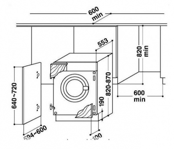 Встраиваемая стиральная машина WHIRLPOOL awo/c 7714