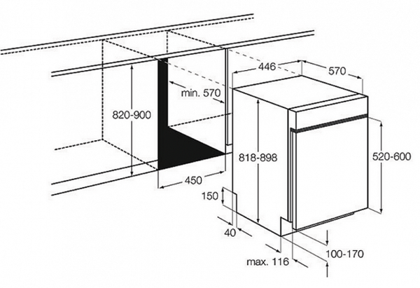 Посудомоечная машина встраиваемая узкая ELECTROLUX esl 48900 r купить с доставкой по Москве и Московской области в интернет-магазине ТехноВегас
