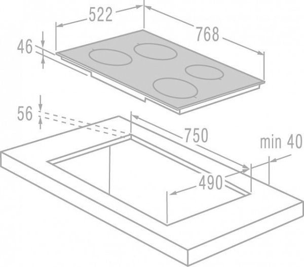 Поверхность GORENJE gis 74 xc купить с доставкой по Москве и Московской области в интернет-магазине ТехноВегас
