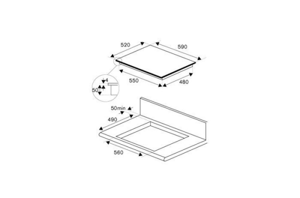 Варочная поверхность BERTAZZONI P604IM2G5NE