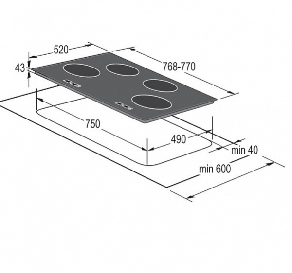 Поверхность GORENJE it 742 axc купить с доставкой по Москве и Московской области в интернет-магазине ТехноВегас