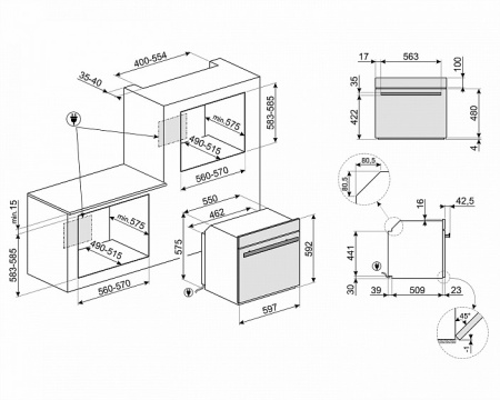 Духовой шкаф SMEG SFP6604WSPNX купить с доставкой по Москве и Московской области в интернет-магазине ТехноВегас