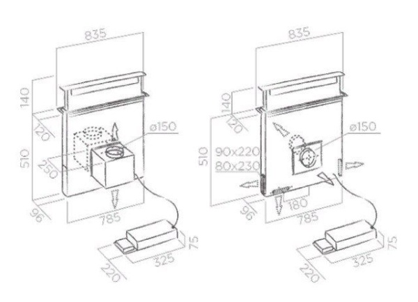Вытяжка ELICA PANDORA GME BL/A/90
