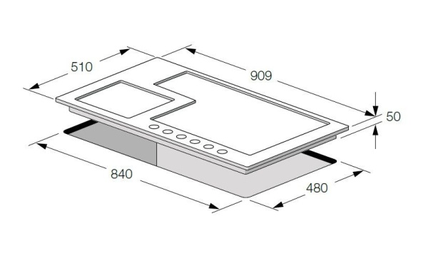 Варочная поверхность Fulgor Milano QH 906 G WK нержавеющая сталь купить с доставкой по Москве и Московской области в интернет-магазине ТехноВегас