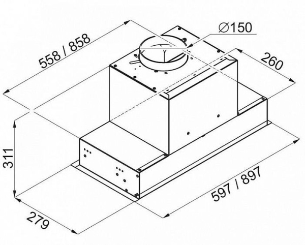 Вытяжка MAUNFELD FANTASY LIGHT 60 БЕЛЫЙ купить с доставкой по Москве и Московской области в интернет-магазине ТехноВегас
