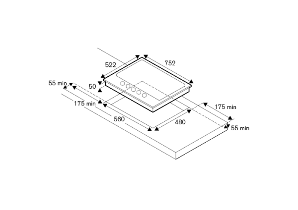 Варочная поверхность BERTAZZONI P755CMODNE