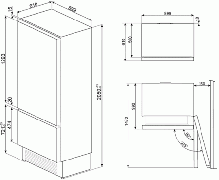 Холодильник SMEG RI96RSI купить с доставкой по Москве и Московской области в интернет-магазине ТехноВегас