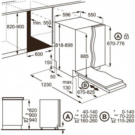 Встраиваемая посудомоечная машина AEG f 96670vi1p