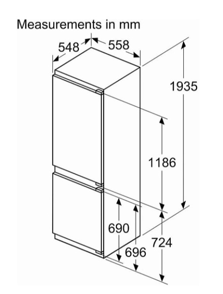 Встраиваемый холодильник Bosch KIN96VFD0 купить с доставкой по Москве и Московской области в интернет-магазине ТехноВегас