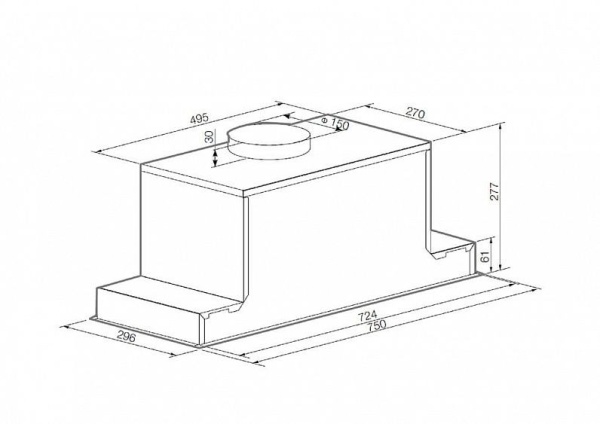 Вытяжка GRAUDE LB 75.1 W купить с доставкой по Москве и Московской области в интернет-магазине ТехноВегас